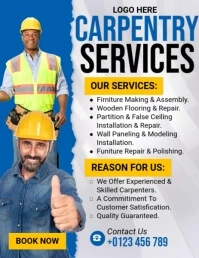 Carpentry Services Volantino (US Letter) template