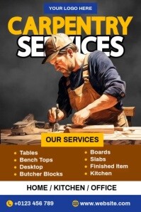 Carpentry Services Poster template