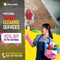 Carpet Cleaning Services Ads Square (1:1) template