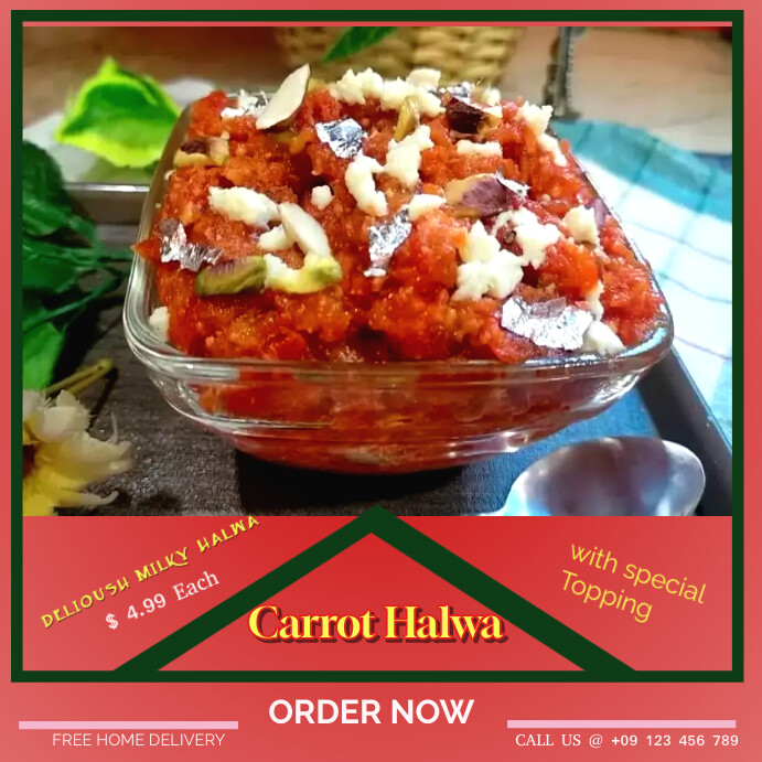 Carrot Halwa Template PosterMyWall