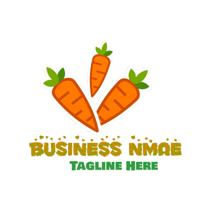 Carrot logo design fruit logo, food vegetable template