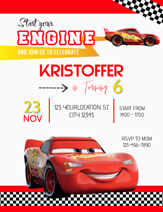 Car Themed Birthday Invitation Ideas