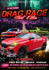 cars events posters A5 template