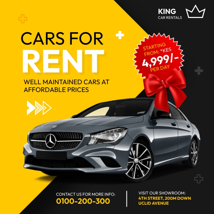 Cars for rent Template | PosterMyWall