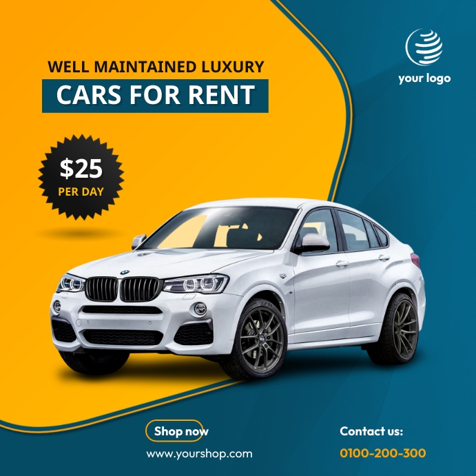 Cars for rent Template | PosterMyWall