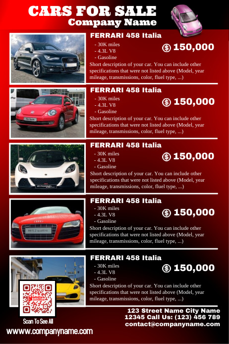 cars for sale poster template 54a410d72554b2c1fca529119019fc1f_screen