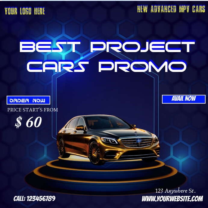 CARS PROJECT PROMO Template | PosterMyWall