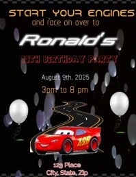 Cars Race Invite Flyer (US Letter) template