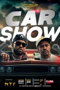 Carshow Vintage Video Ads Poster template