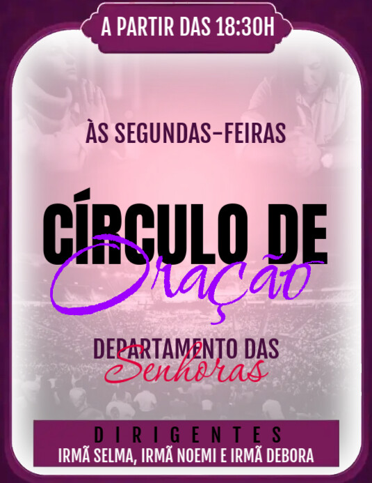 Cartaz dpara Igreja, Circulo de Oração Ulotka (US Letter) template