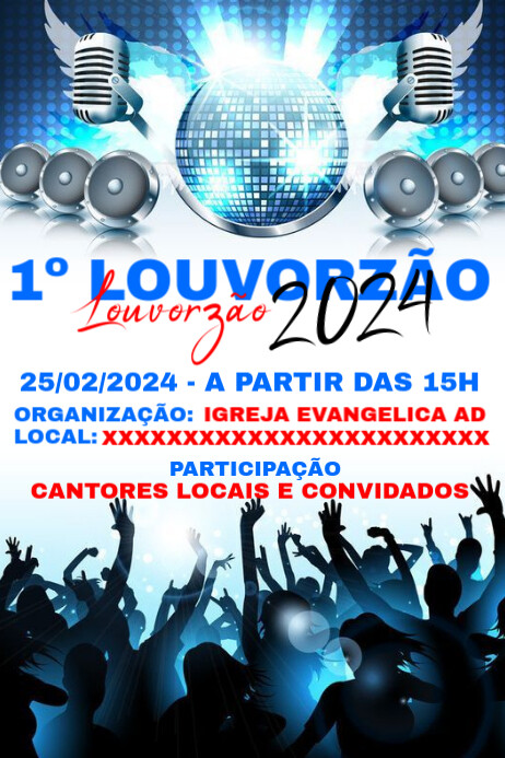 CARTAZ PARA LOUVORZÃO Poster template