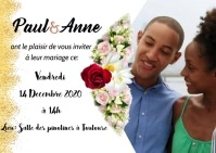 Carte de mariage Postcard template