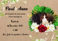 Carte de mariage Postcard template