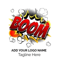 cartoon comics book illustration logo template