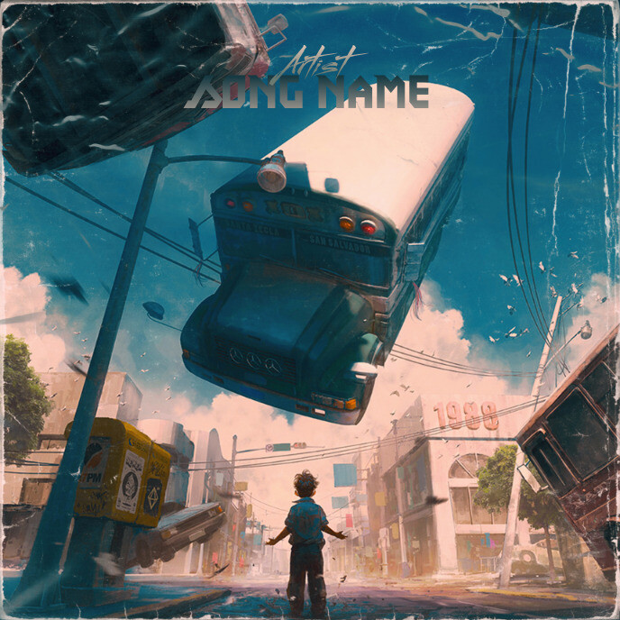 cartoon Cover Album music art rap mixtape template