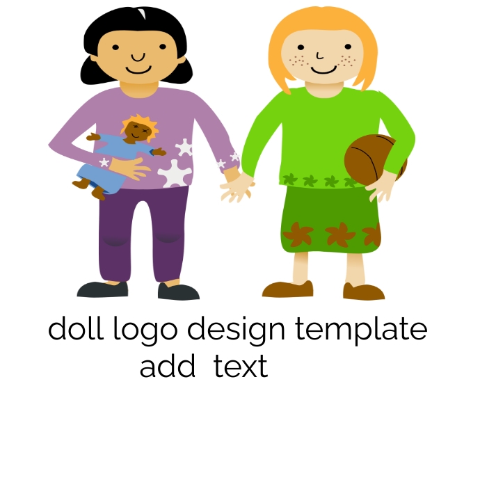 Cartoon logo design template