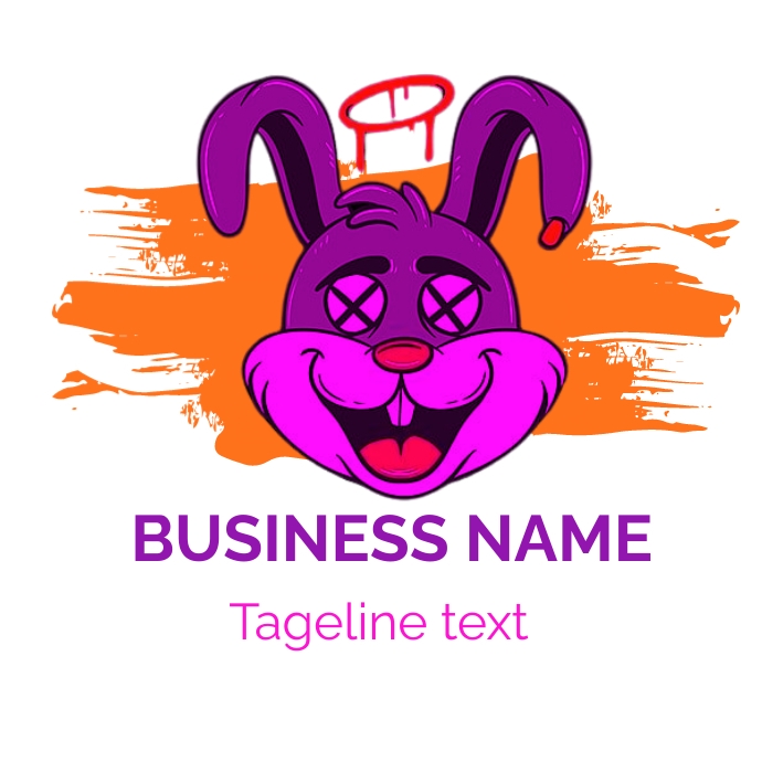 cartoon rabbit logo Template | PosterMyWall