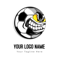 Cartoon Softball Logo template