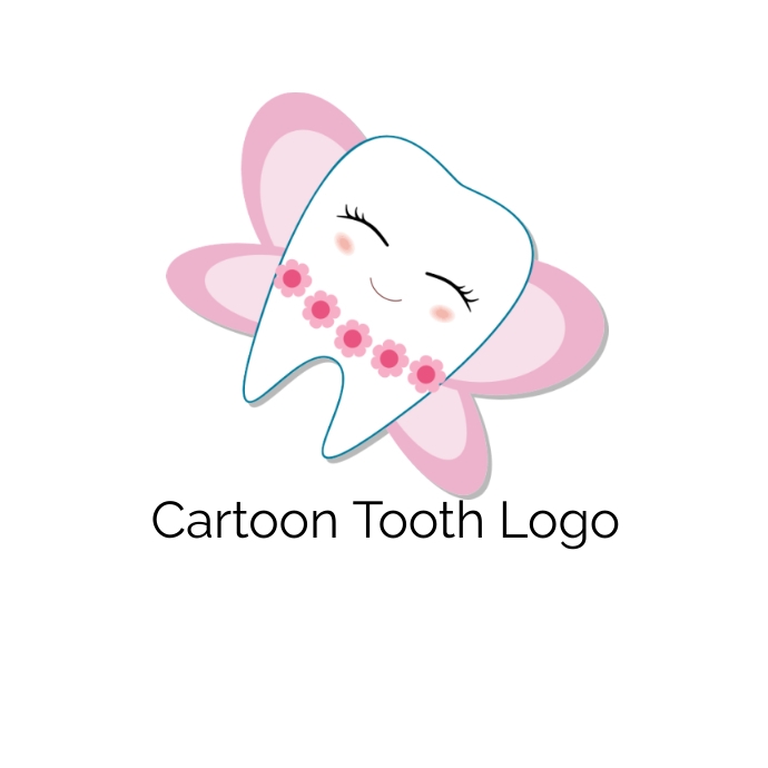 Cartoon tooth, tooth, logo, clinic logo template