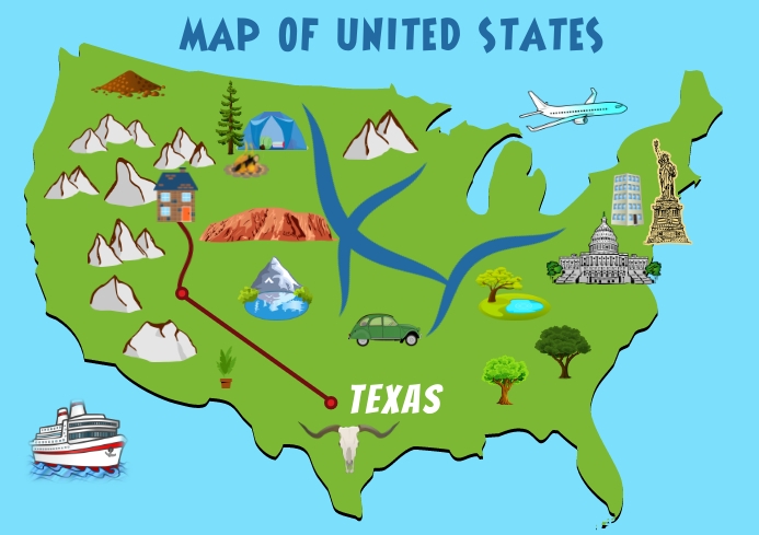 Cartoonic Custom Map Design Template | PosterMyWall