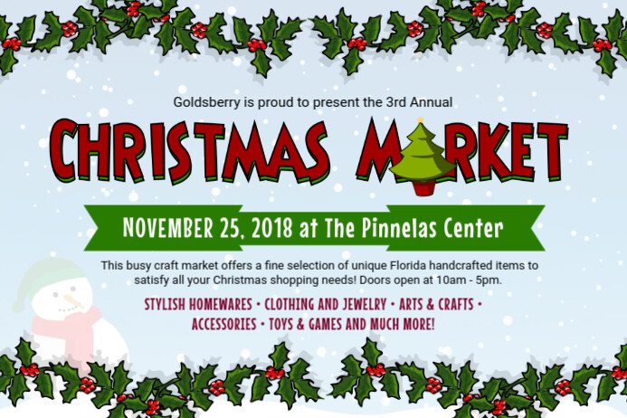 Cartoonish Weihnachtsmarkt Werbung Poster Vorlage Postermywall