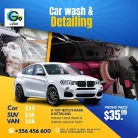 carwash & detailing Instagram-bericht template