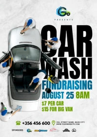 carwash fundraising A4 template