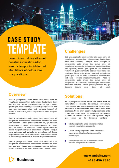 A4 Case Study Example Case Study Template | PosterMyWall