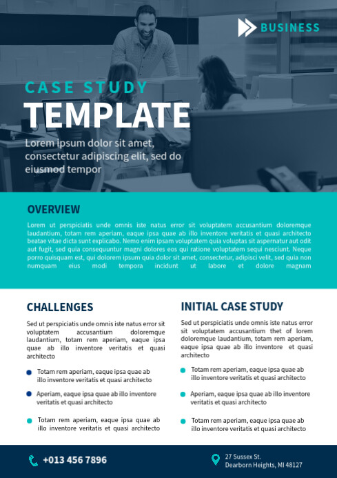 A4 Case Study Example Case Study Template | PosterMyWall