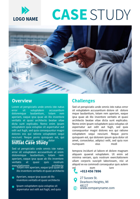 A4 Case Study Example Case Study template | PosterMyWall