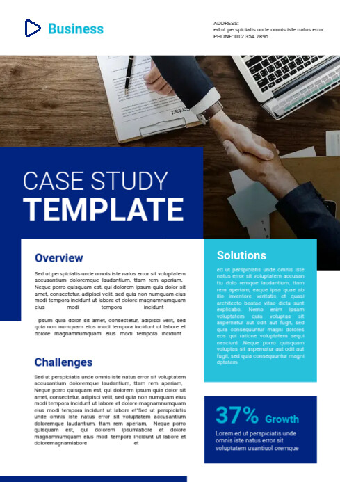 A4 Case Study Example Case Study Template | PosterMyWall