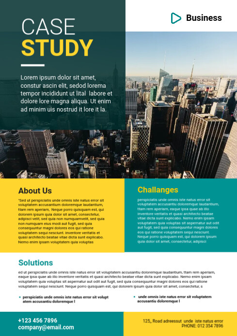 A4 Case Study Example Modèle Case Study Template | PosterMyWall