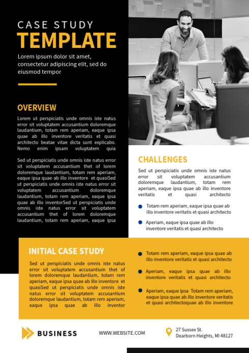 A4 Case Study Example Case Study Template | PosterMyWall