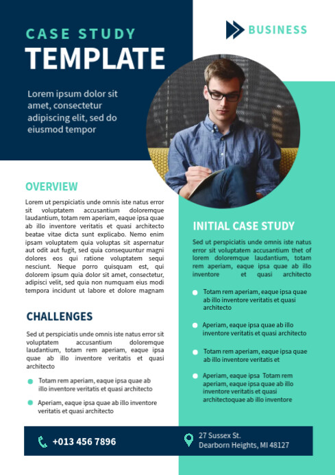 A4 Case Study Example Case Study Template | PosterMyWall