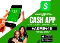 cash app Postcard template