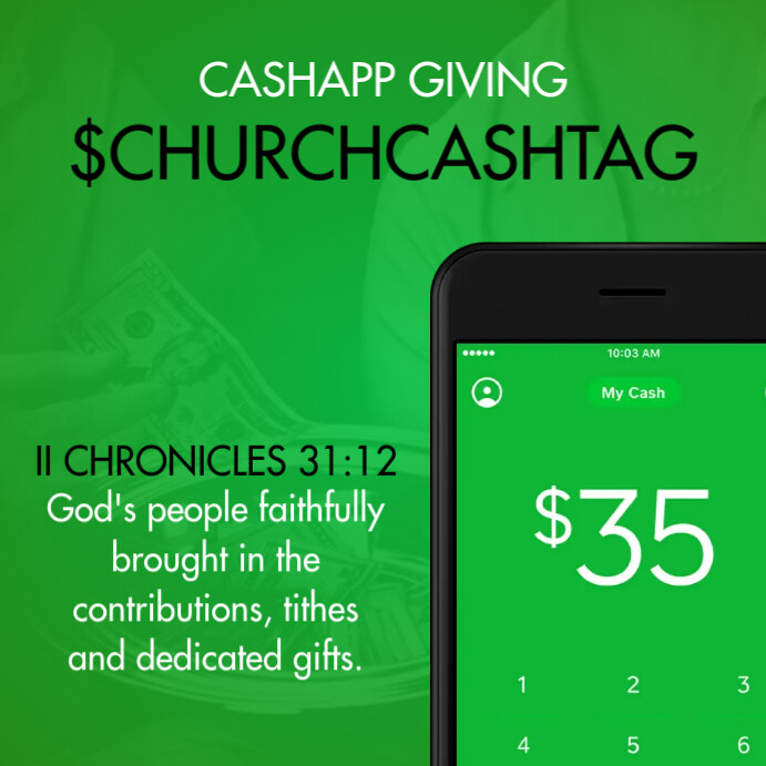 Cash App Giving Promo Instagram-opslag template