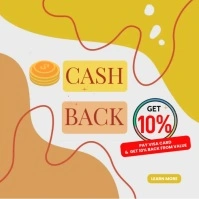 Cash Back Promo Banner Pack Post Instagram template