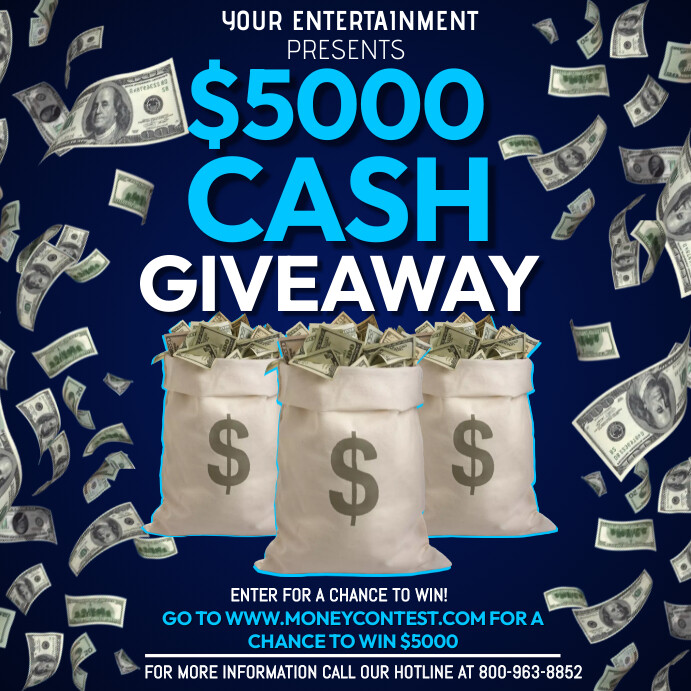 Cash Giveaway Template PosterMyWall