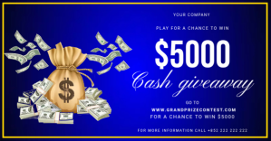 CASH GIVEAWAY Изображение, которым поделились на Facebook template