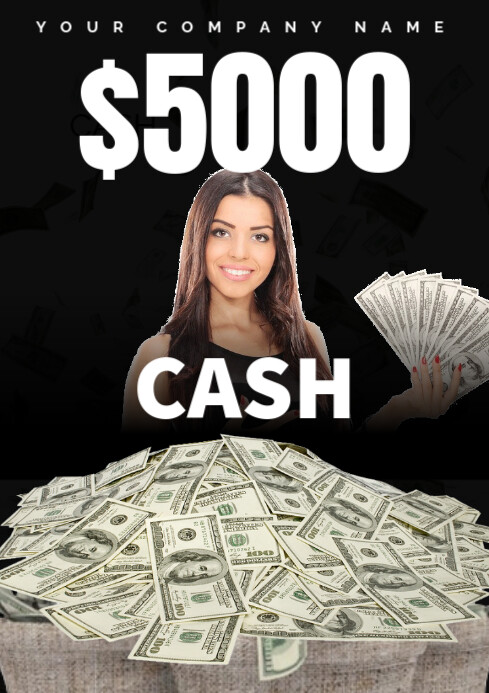Cash Giveaway A4 template