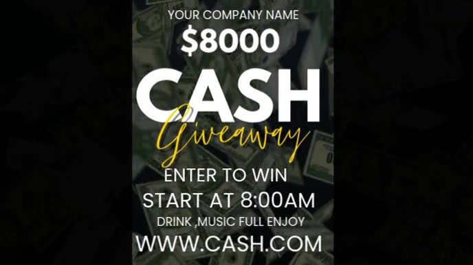Cash Giveaway Template | PosterMyWall