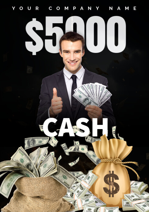 Cash Giveaway A4 template