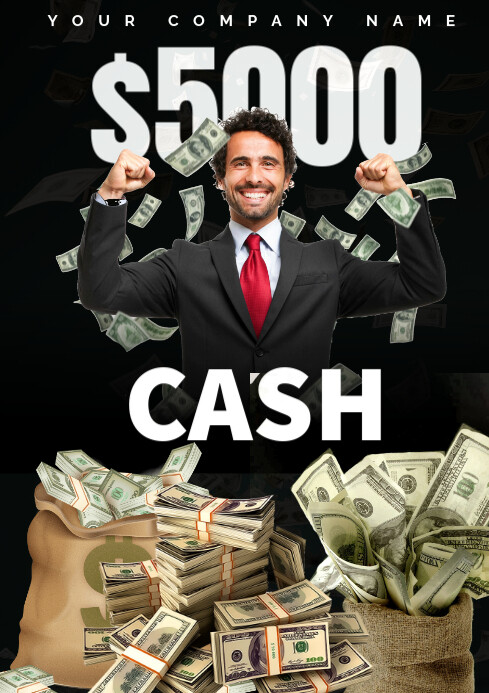 Cash Giveaway A4 template