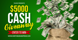 Cash Giveaway Изображение, которым поделились на Facebook template