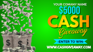 Grün Cash Giveaway Digitalt display Template