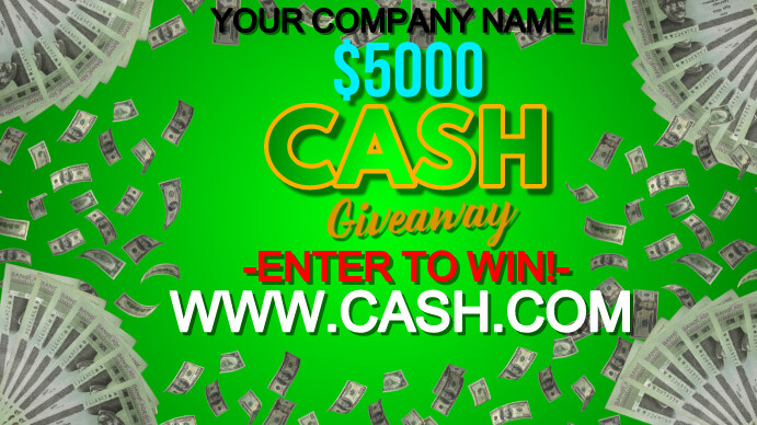 Cash Giveaway Digital Display (16:9) template