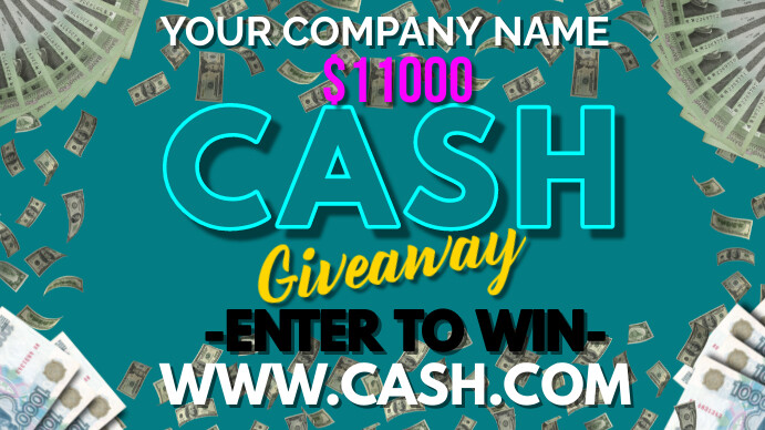 Cash Giveaway Digital Display (16:9) template