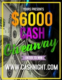 Cash Giveaway Flyer (us Letter) Pamflet (Letter AS) template