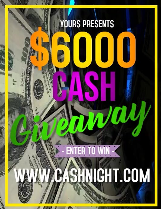 Cash Giveaway Flyer (us Letter) Template | PosterMyWall