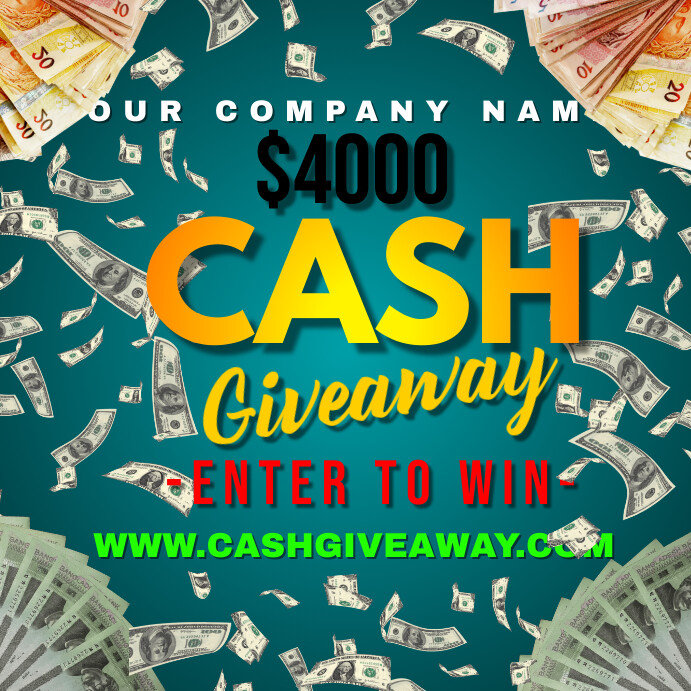 Plantilla de Cash Giveaway Instagram Post | PosterMyWall